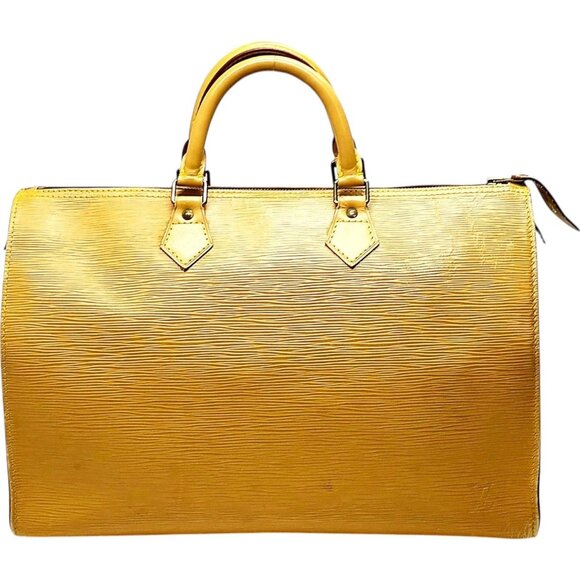 (L5) Authentic Louis Vuitton Satchel Bag Speedy 40 Yellow Epi Leather Luxury Vin - Picture 1 of 9